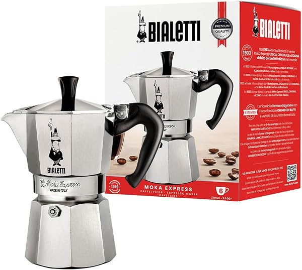 Bialetti Moka Express 6 Chávenas (Edição Original Itália)