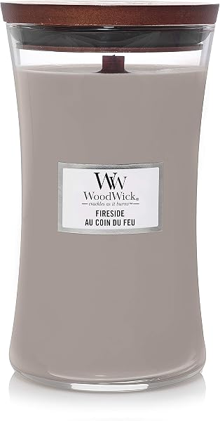 Vela Perfumada WoodWick Large Hourglass com Pavio de Madeira que Crepita como Lareira (60h)