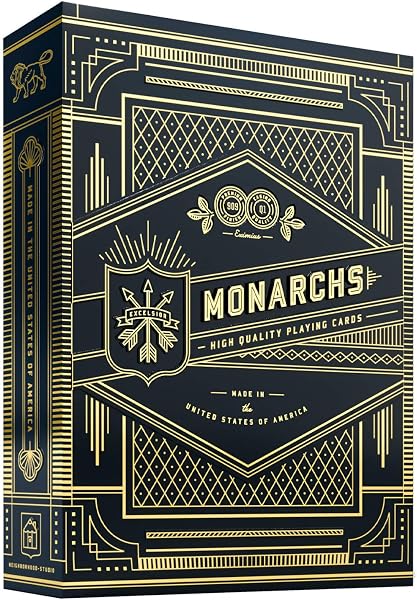 Baralho de Cartas de Coleção Theory11 (Monarchs / Artisans / 007) com Folha de Ouro em Relevo