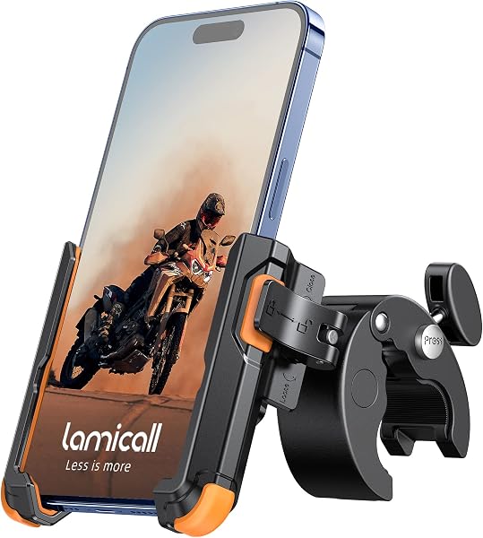 Suporte de Telemóvel Metálico para Guiador de Bicicleta e Mota Grefay / Lamicall Anti-Vibração 360°