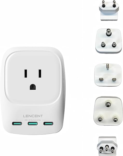 Adaptador Universal de Tomada de Viagem Skross / Epicka Tudo-em-Um (Mais de 150 Países: EUA, UK, Ásia) c/ 4 USB-C