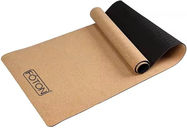 Tapete de Yoga Profissional em Cortiça Portuguesa de Alta Densidade + Base de Borracha Natural