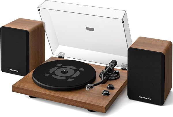 Gira-Discos Audio-Technica / Sony / Fenton Bluetooth com Braço Balanceado e Altifalantes